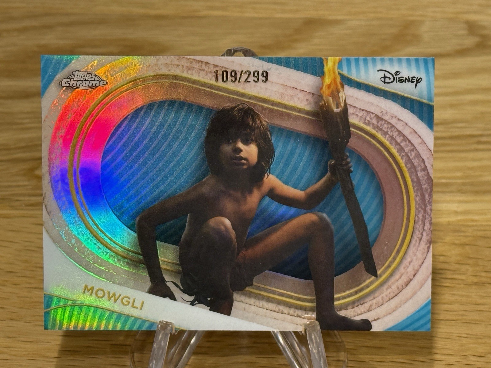 2025 Disney Topps Chrome Mowgli #104 Teal 109/ 299 Jungle Book