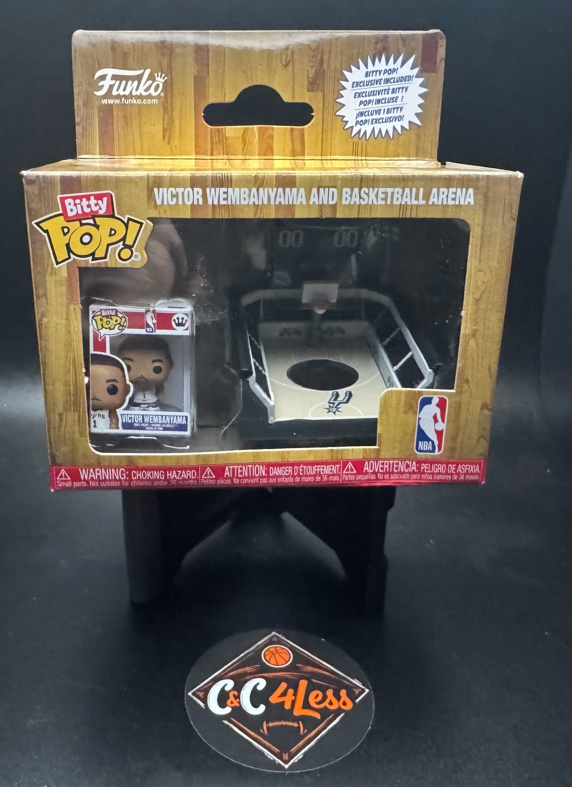 Funko Bitty Pop! 🏀 NBA San Antonio Spurs Victor Wembanyama & Basketball Arena