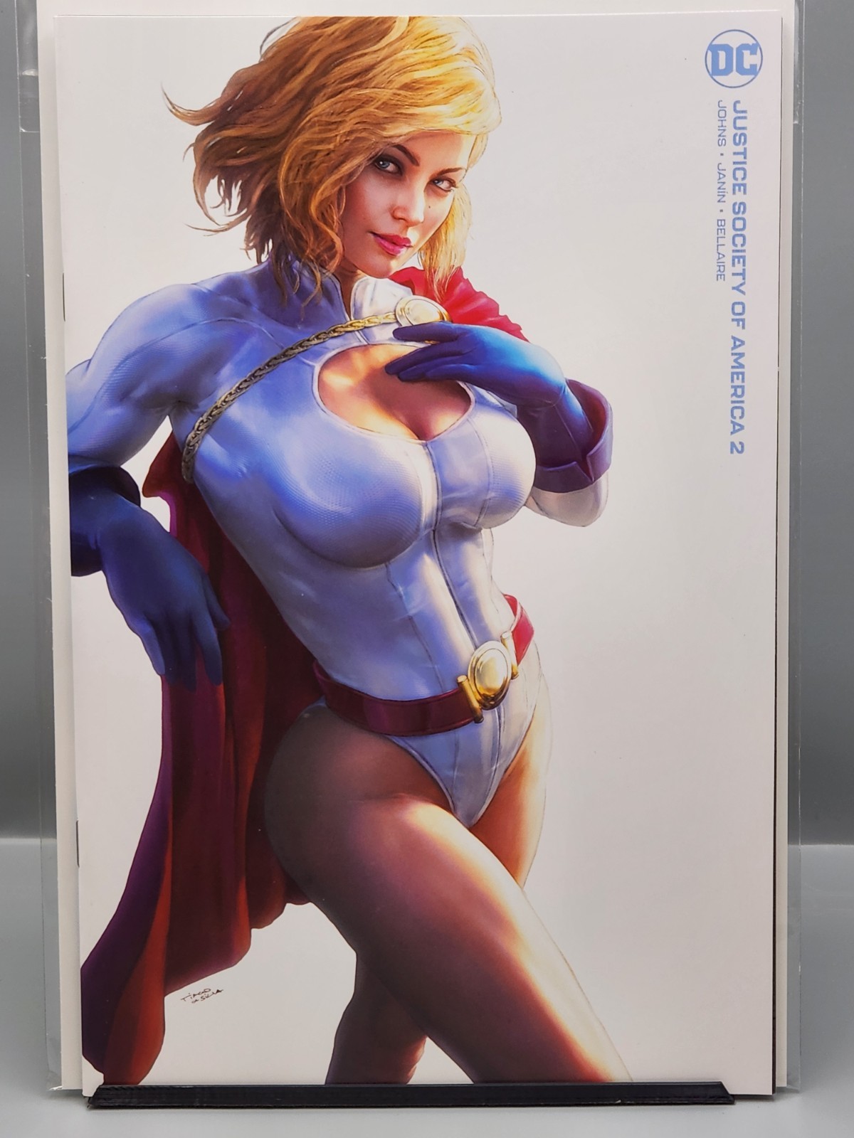 JUSTICE SOCIETY OF AMERICA#2 POWER GIRL TIAGO DA SILVA VIRGIN VARIANT/SHIPS FREE