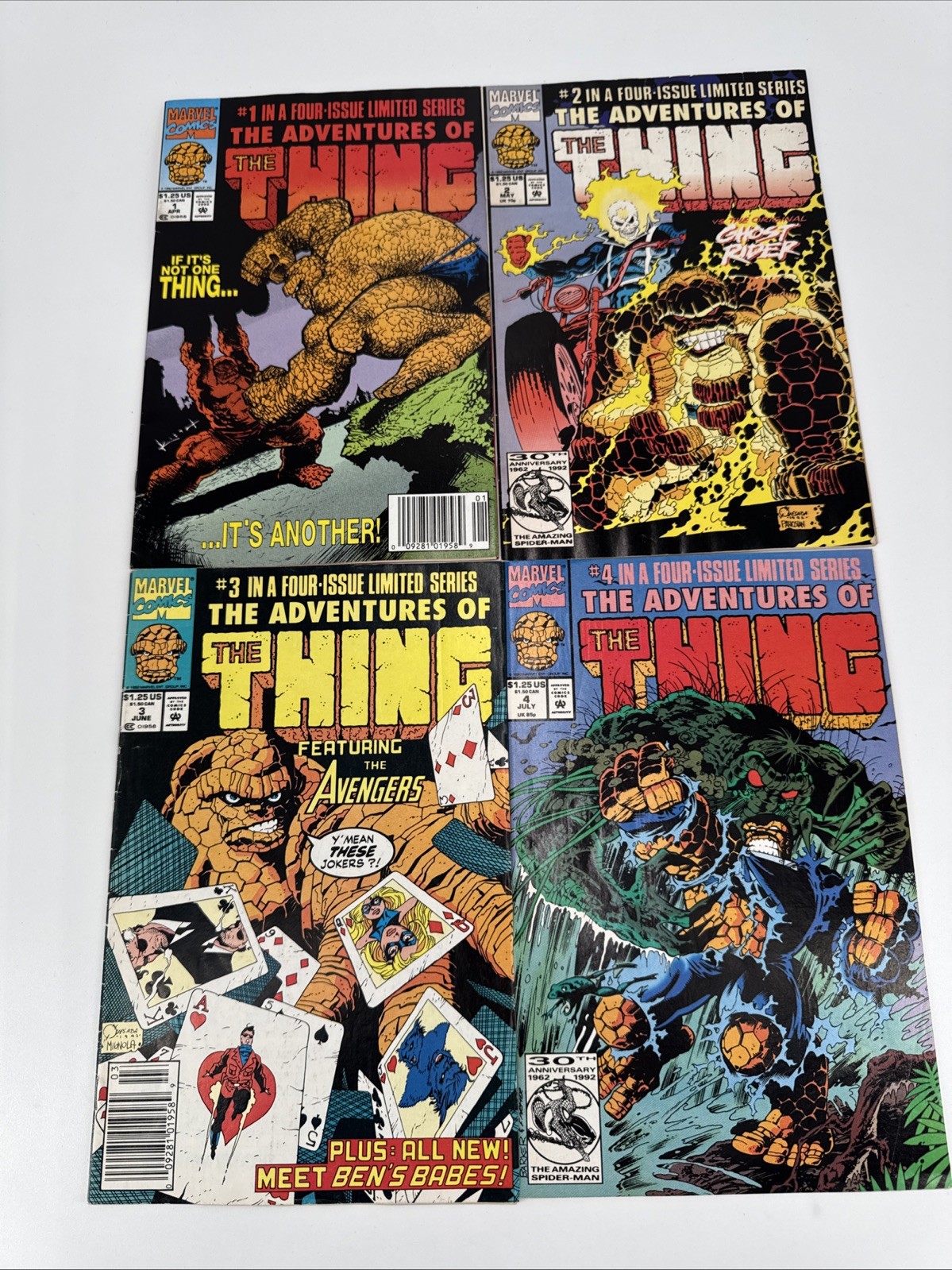 1992 Marvel Comics The Adventures of the Thing #1-4 Complete Set Man-Thing