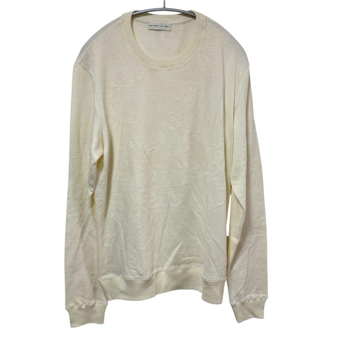 Etro Men Top N-907 All Over Pattern Wool Cotton Knit Texture Limited Edition VHT