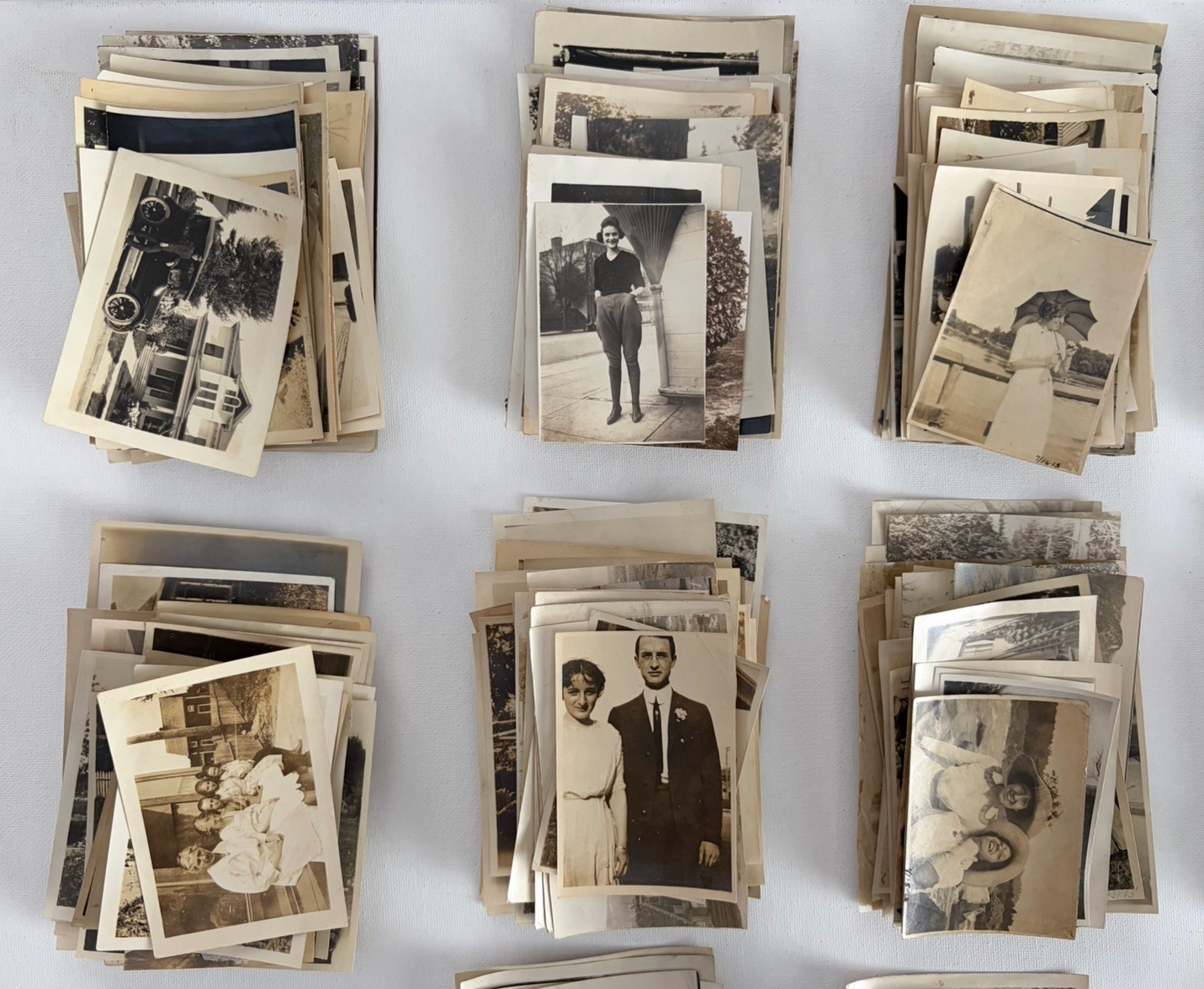 Mixed Lots Of 25 Antique Snapshot Photo Original B&W Sepia Early 1900s