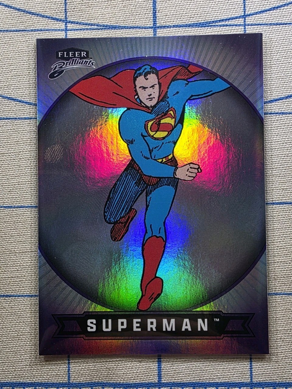 Fleer Brilliants – Superman (Clark Kent) #1 Purple Parallel – DC Comics Card