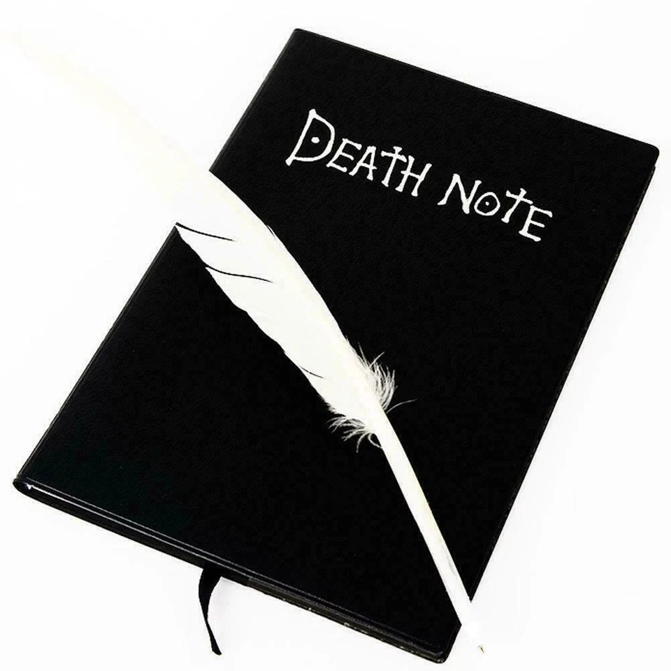 Death Note Journal & Feather Pen Anime Cosplay Writing Notebook Set