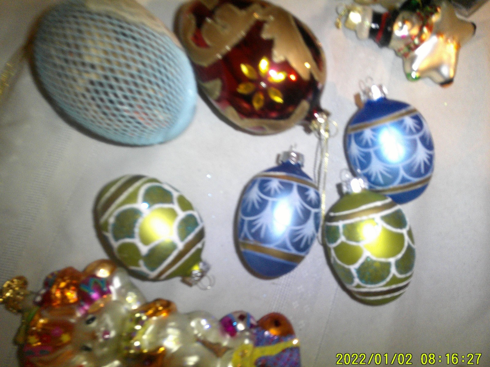 MERCURY BLOWN CHRISTMAS ORNAMENTS EASTER BUNNY EGGS