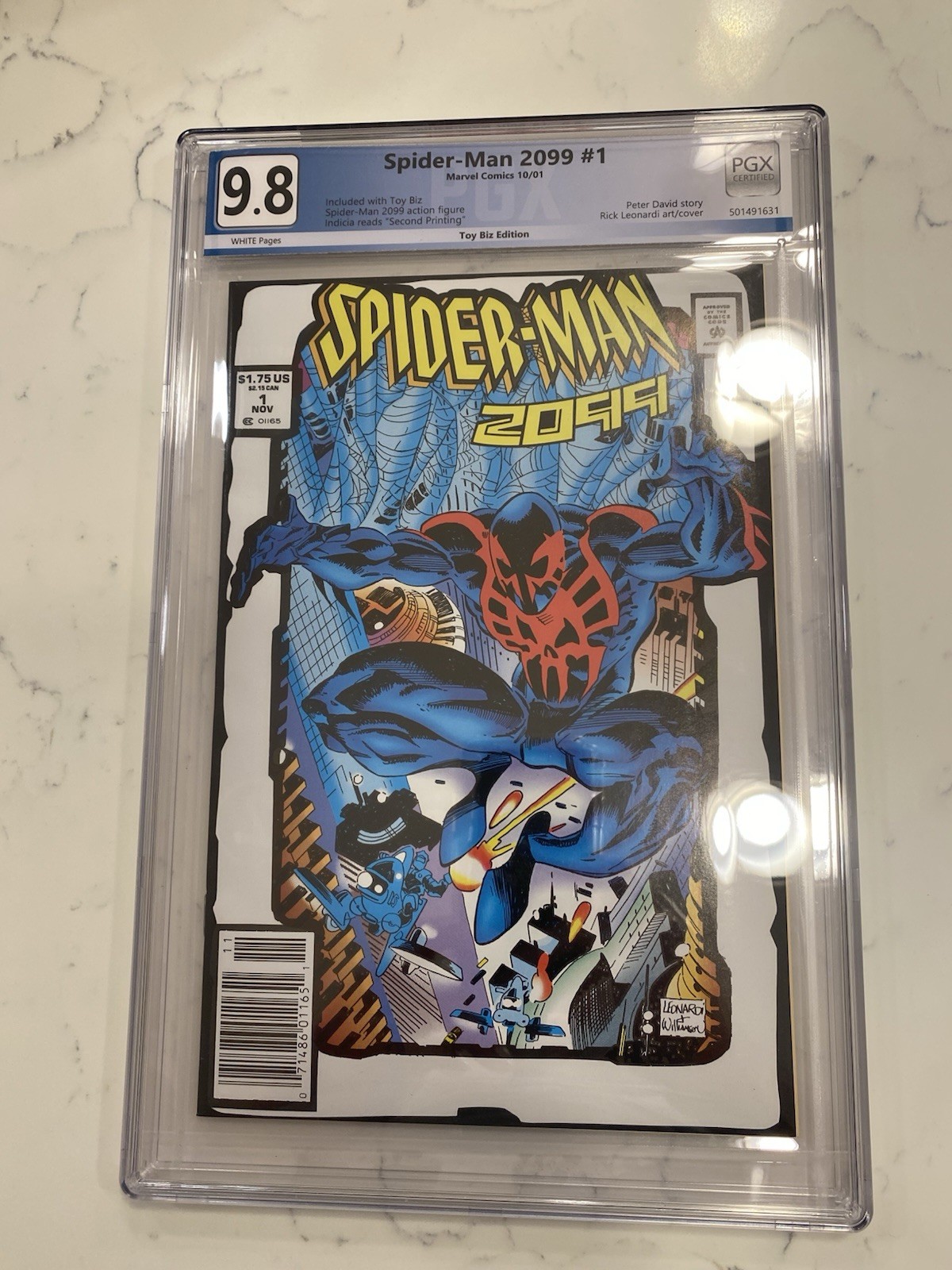 Spider-Man 2099 #1 – PGX 9.8 Not CGC – 2nd Print Toy Biz Variant Marvel Comics