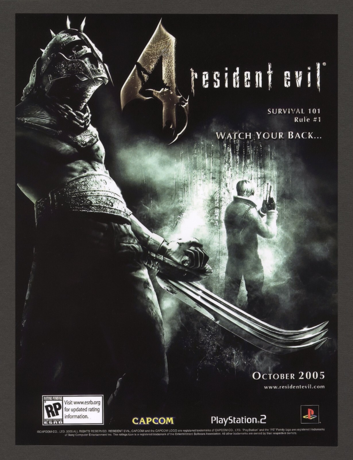 Resident Evil 4 PS2 Playstation 2 Small Video Game Print Ad/Poster Promo Art