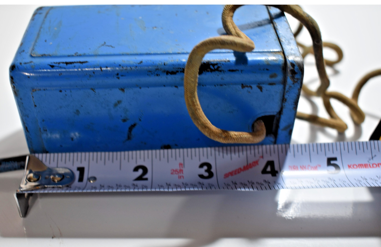Vintage Space Saver Metal Phone Non Dial Western Electric Blue