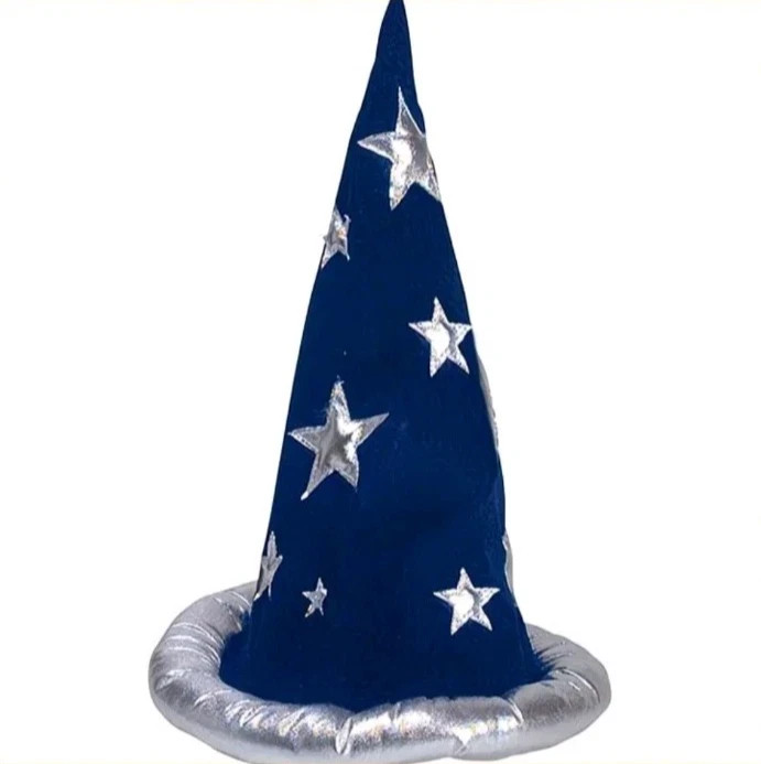 Disney Parks Mickey Mouse Fantasia Hat Blue Silver One Size Soft 1 Pc