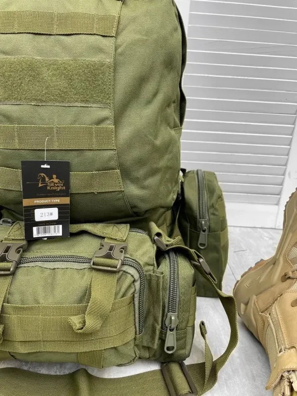 Tactical modular backpack olive 55l, modular backpack olive, olive ZSU backp🇺🇦