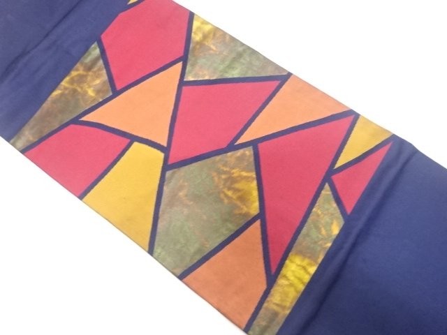 7808245: JAPANESE KIMONO / STONE PAVEMENT PATTERN WEAVING NAGOYA OBI
