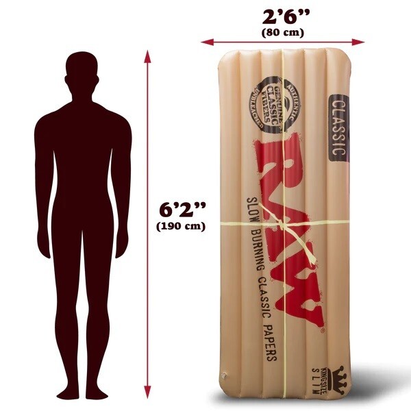 NEW! RAW Rolling Papers Inflatable Floaty Pool/ Lake Raft Swimming RAWthentic!