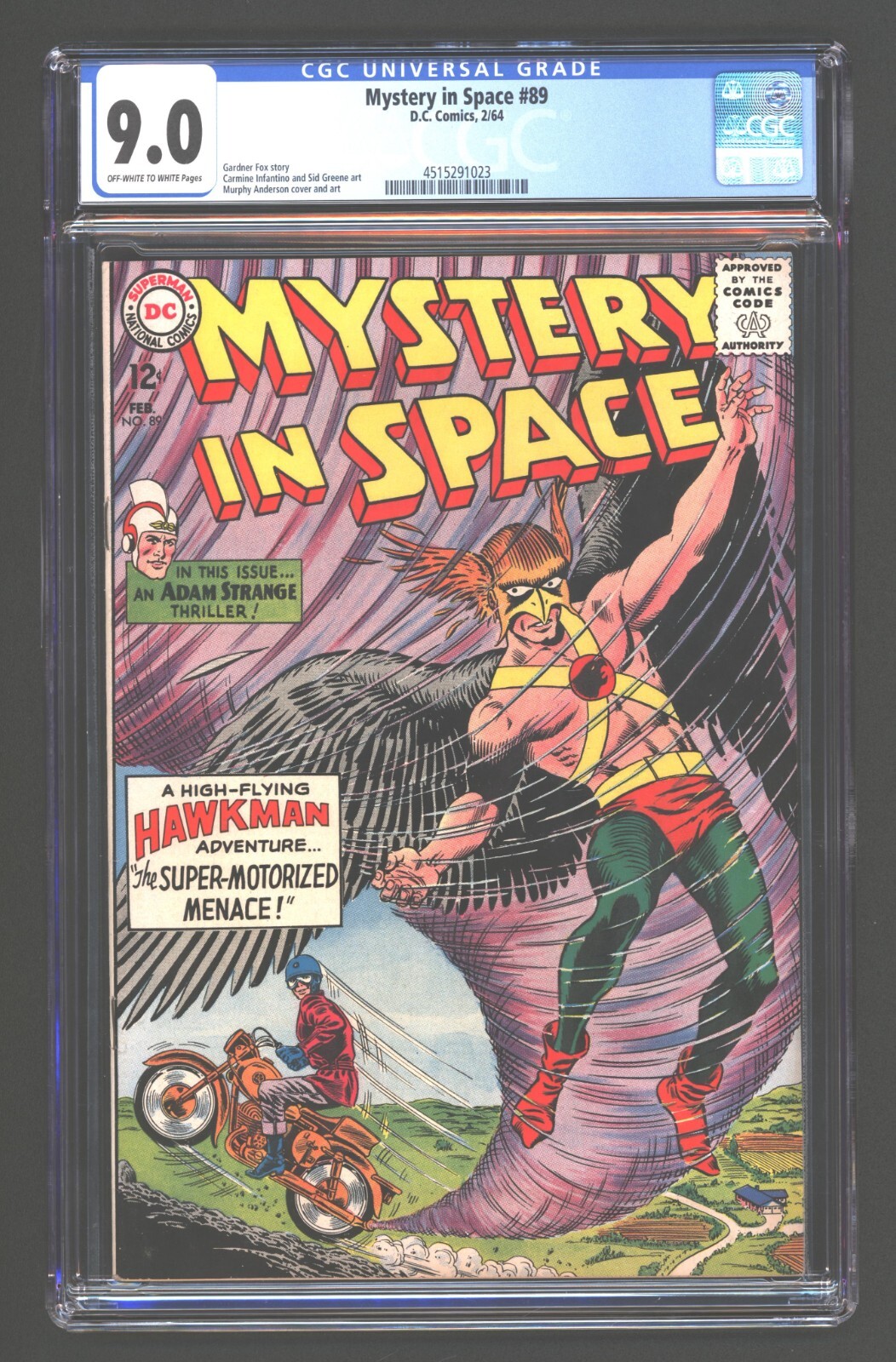 Mystery in Space 89 CGC 9.0 Hawkman Cover