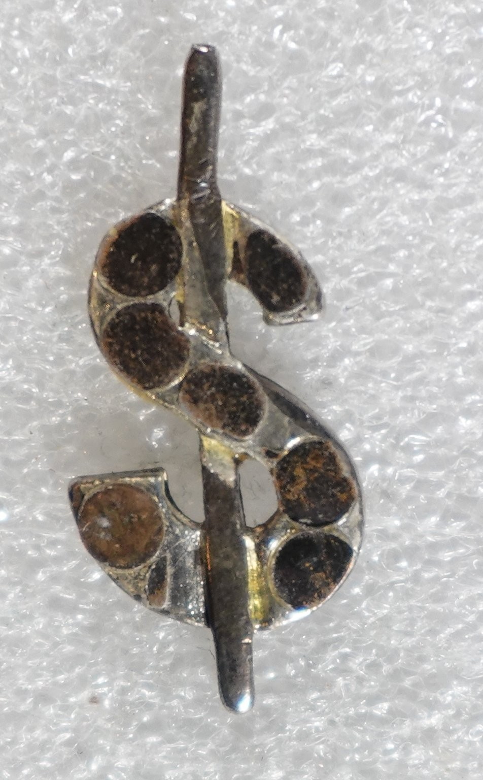 Dollar Sign Lapel Pin Money Symbol Clutch Back Pin