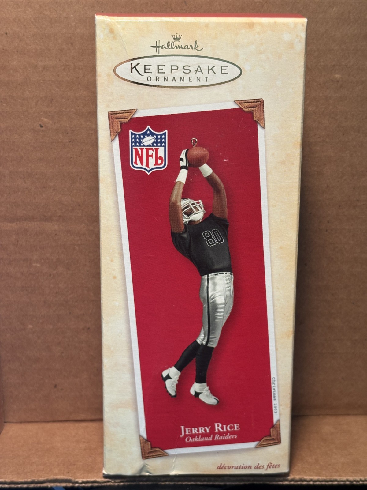 Hallmark Keepsake “Jerry Rice” Oakland Raiders NFL 2003 Ornament NEW OTHER