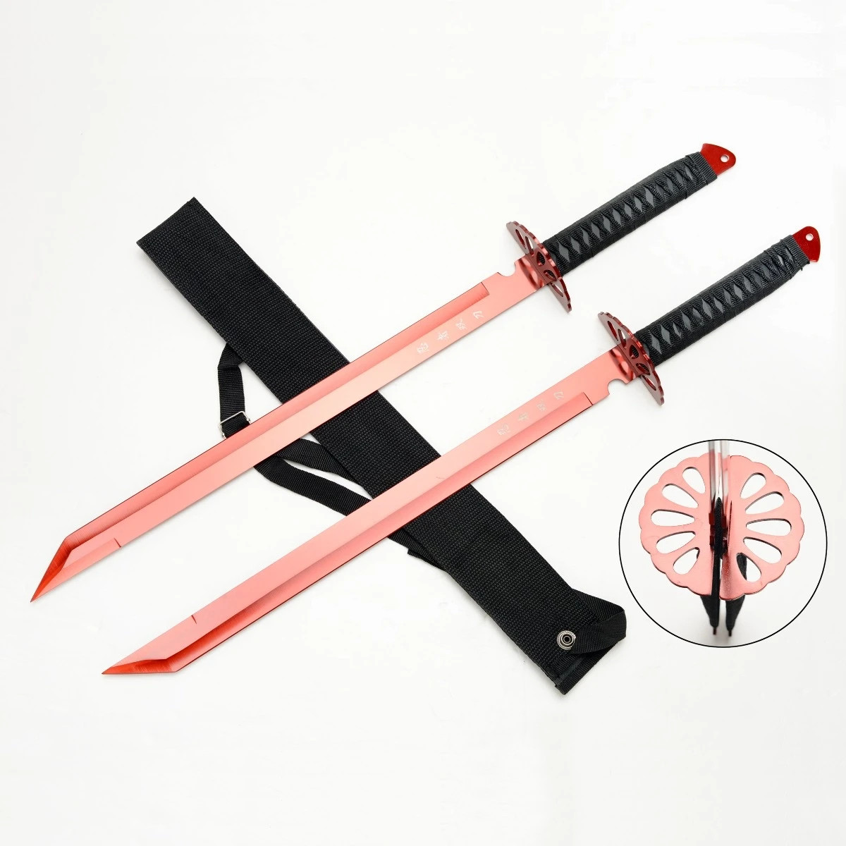 28″ BladesUSA Twin Ninja Swords-Set of 2-Nylon Wrapped Handles & Nylon Sheath