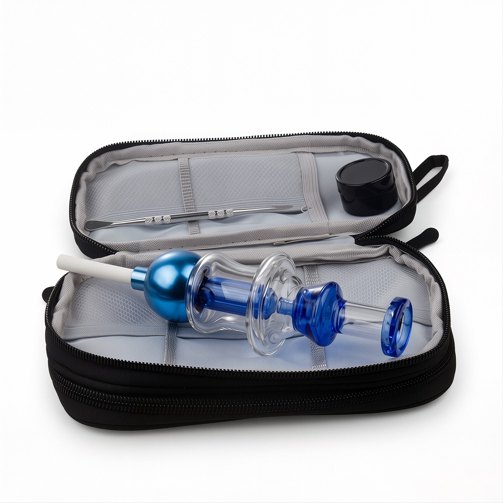 Portable Glass Water Pipes Detachable Smoking Pipe Thread Ceramic With Clean Kit