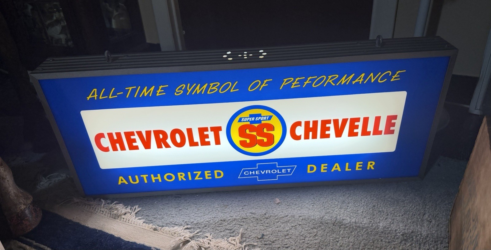 Chevrolet Chevelle SS Lighted Authorized Dealer Sign