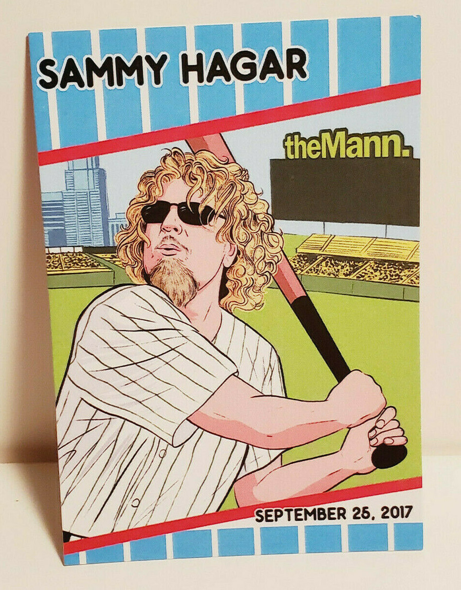 SAMMY HAGAR 2017 TOUR MANN MUSIC CENTER PHILADELPHIA BASEBALL STYLE TRADING CARD