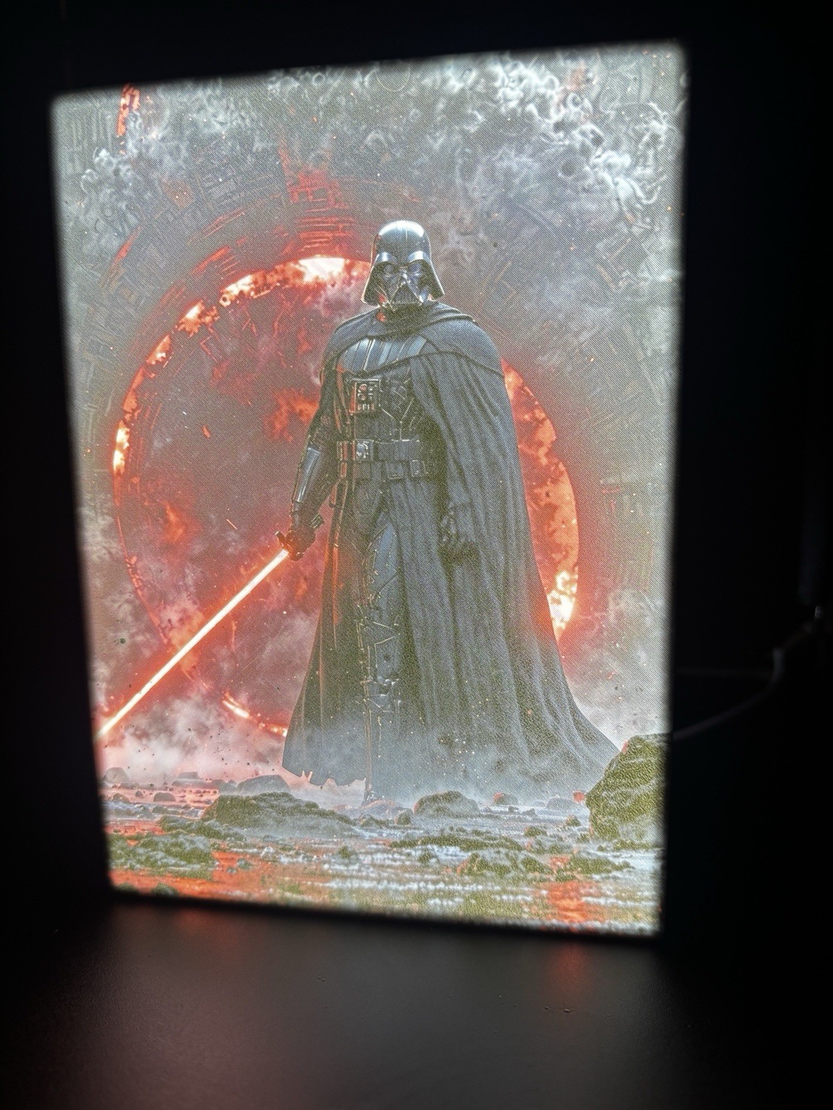 Darth Vader LED Light Sign 5×7 – Room Decor – Star Wars Fans