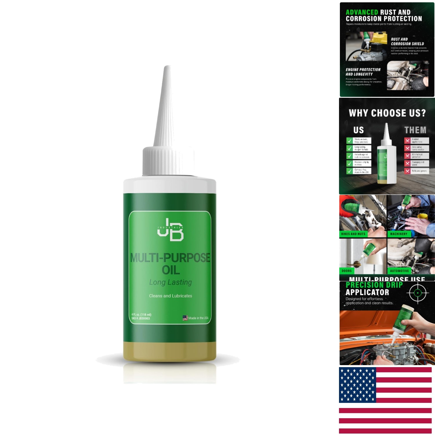 4 oz Precision Drip Lubricating Oil – Protects Against Rust for Tools & More
