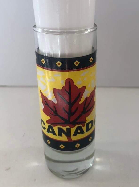Canada Red Maple Leaf Shot Glass, COMBINED SHIPPING (SEE STORE)