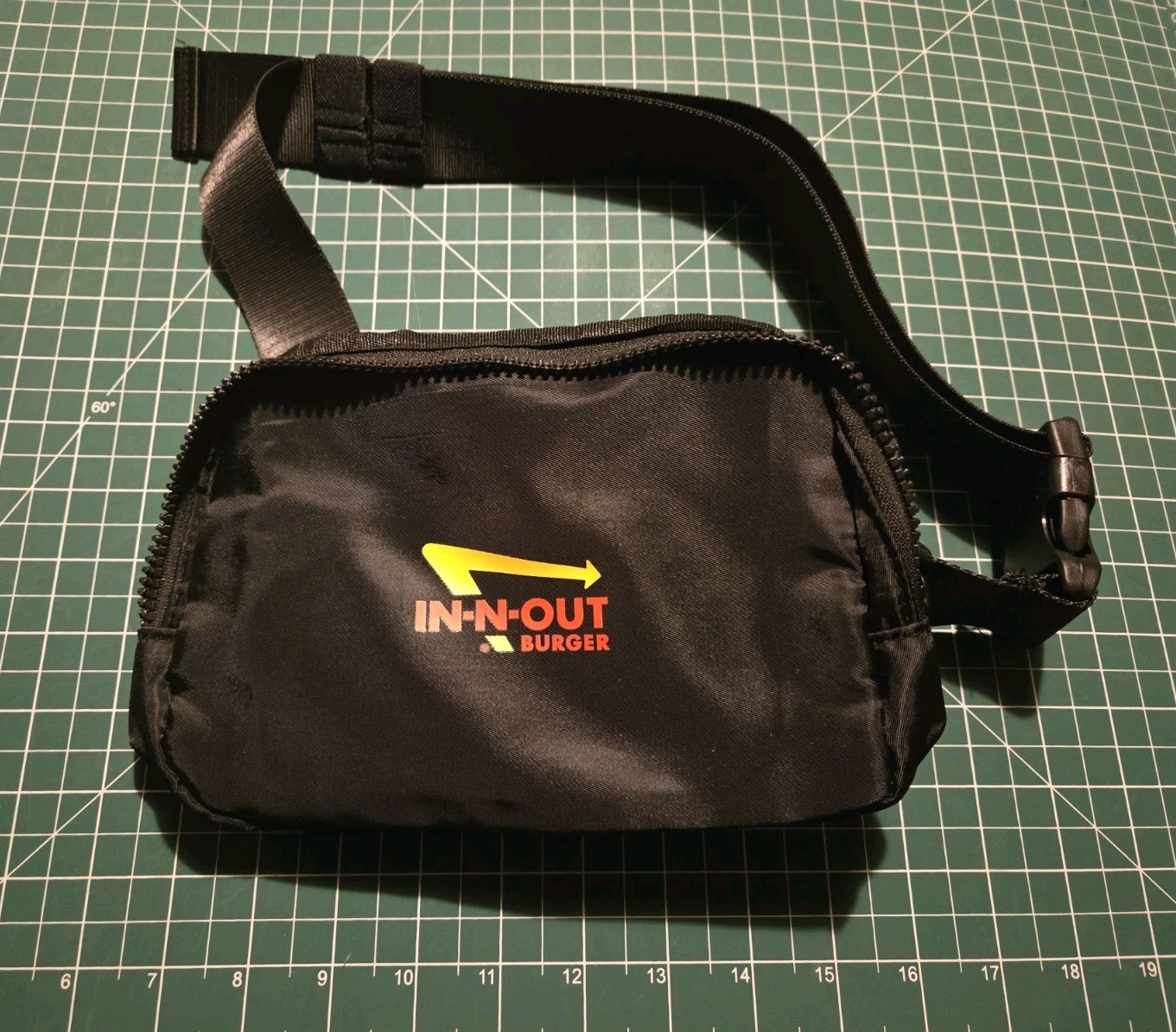 In N Out Burger Black Fanny Pack NEW 9x6x2 INO