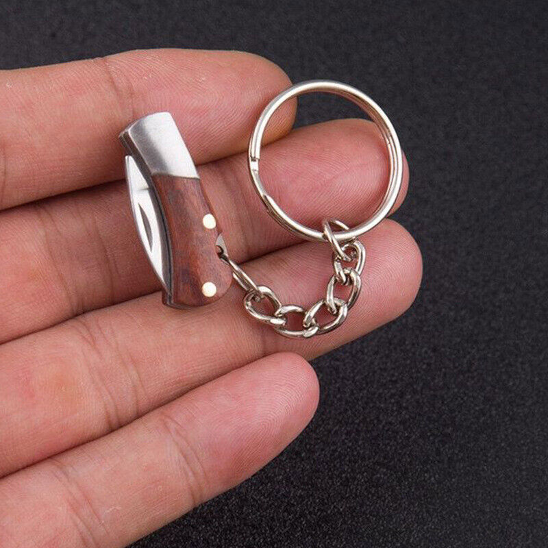 Outdoor Mini Folding Knife Keyring Small Pocket Key Chain Men Gift Key Tool