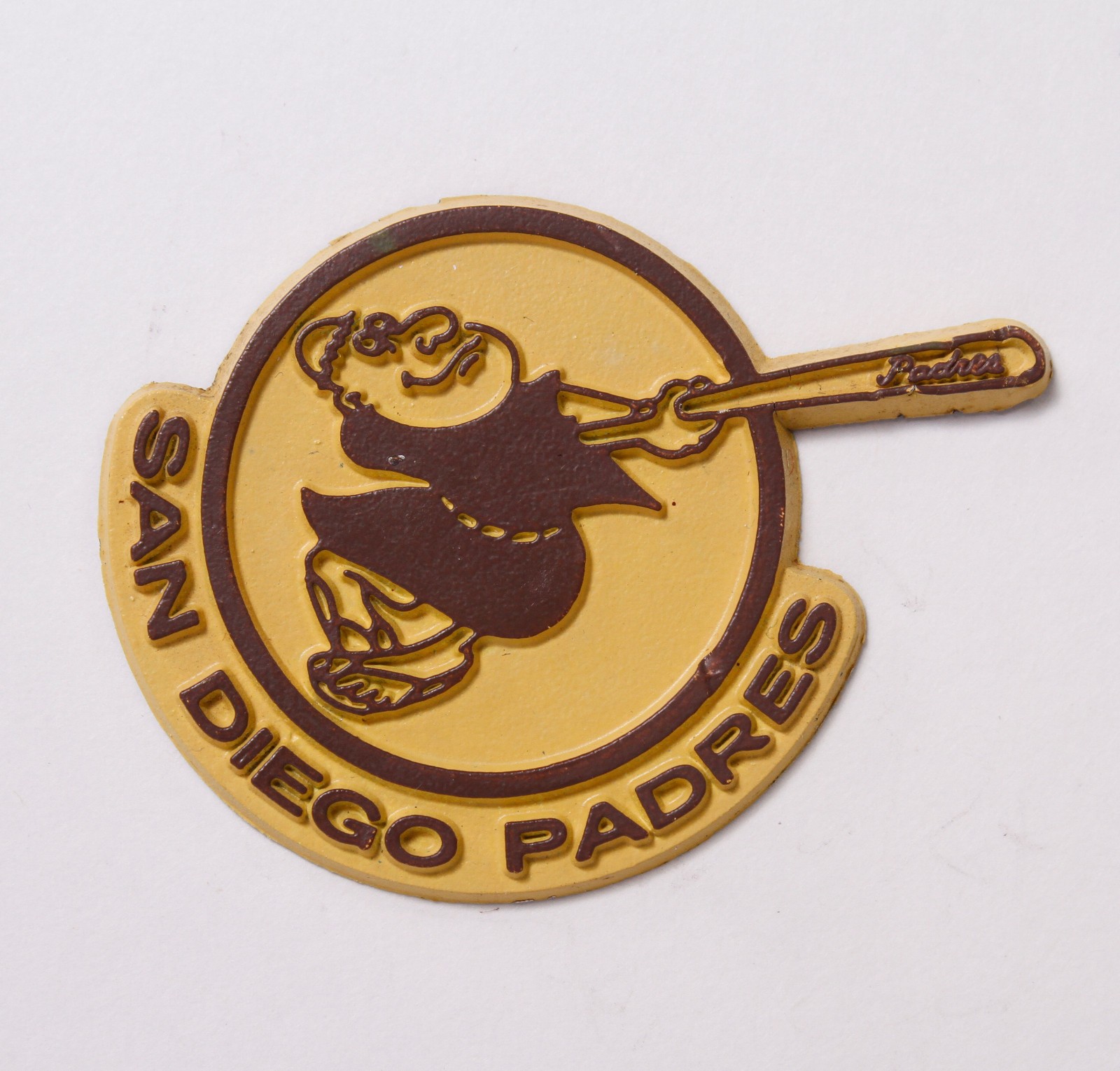 San Diego Padres Vintage Refrigerator Magnet Rubber MLB 1970’s Baseball Swinging