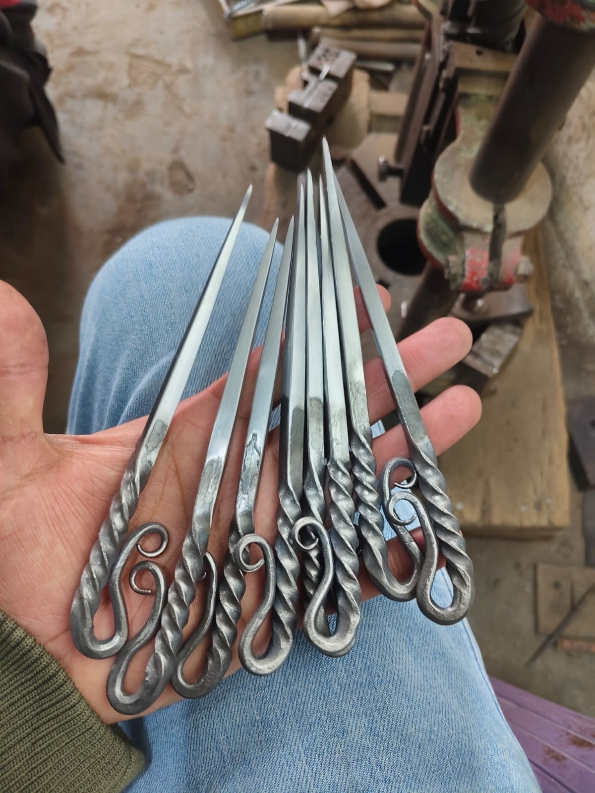 Lot Of 20 Custom Hand Forged Carbon Steel Medieval Throwing Spikes,Medieval Fork