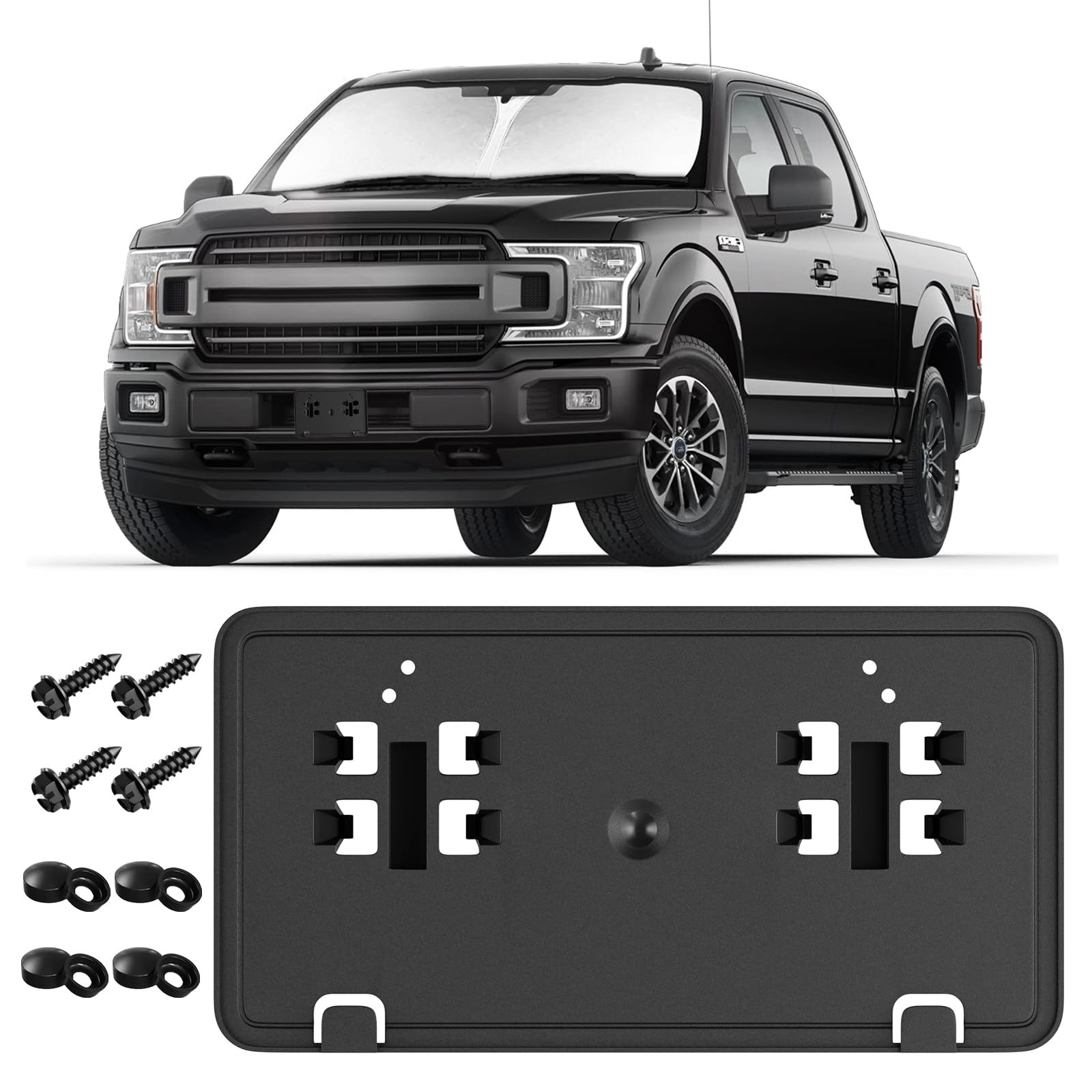 Replace for 2018 2019 2020 Ford F150 Front License Plate Bracket Frame Holder…