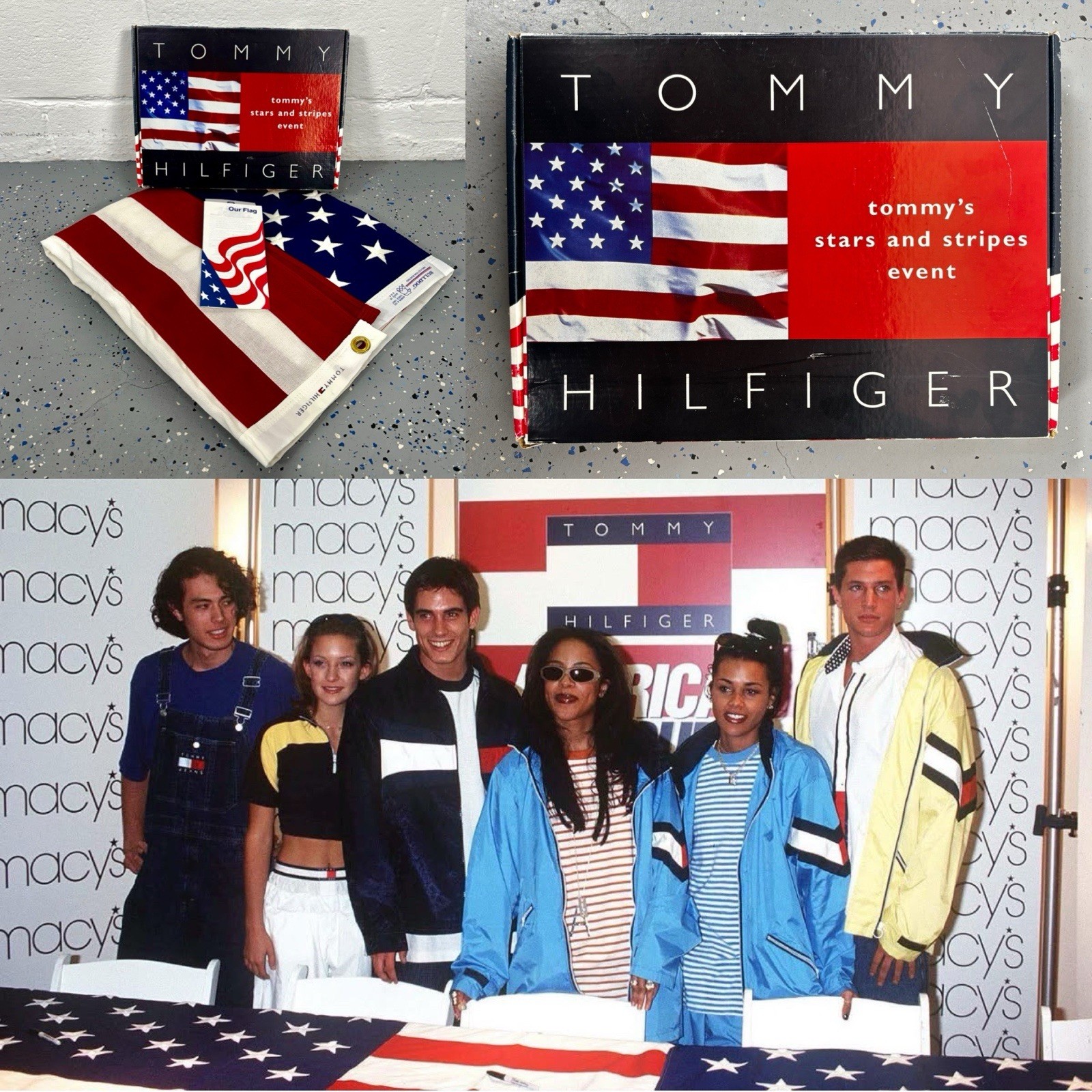 Vintage 1997 TOMMY HILFIGER Official American Flag 3×5 Annin & CO USA NEW IN BOX