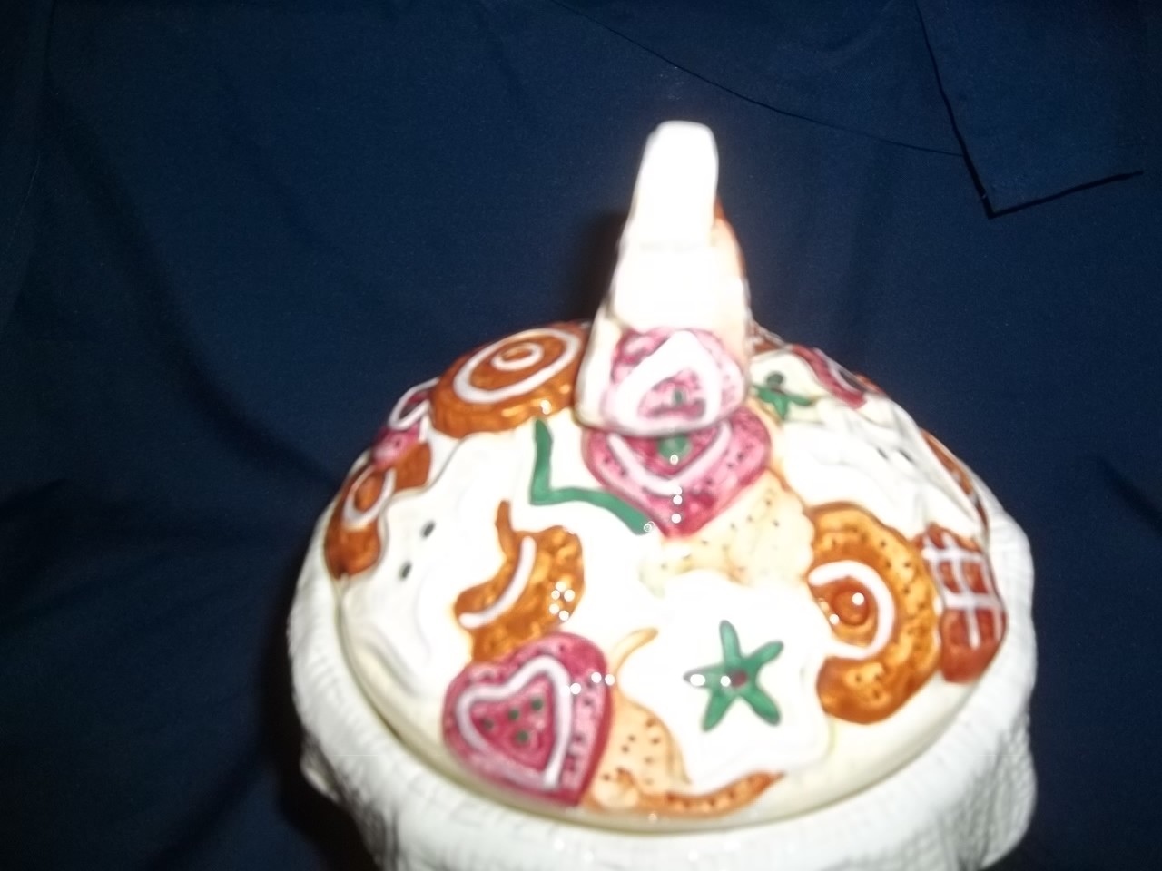 FROSTED & SUGAR gingerman COOKIES COOKIE JAR BISQUE CERAMIC JAY IMPORT CO. 12″