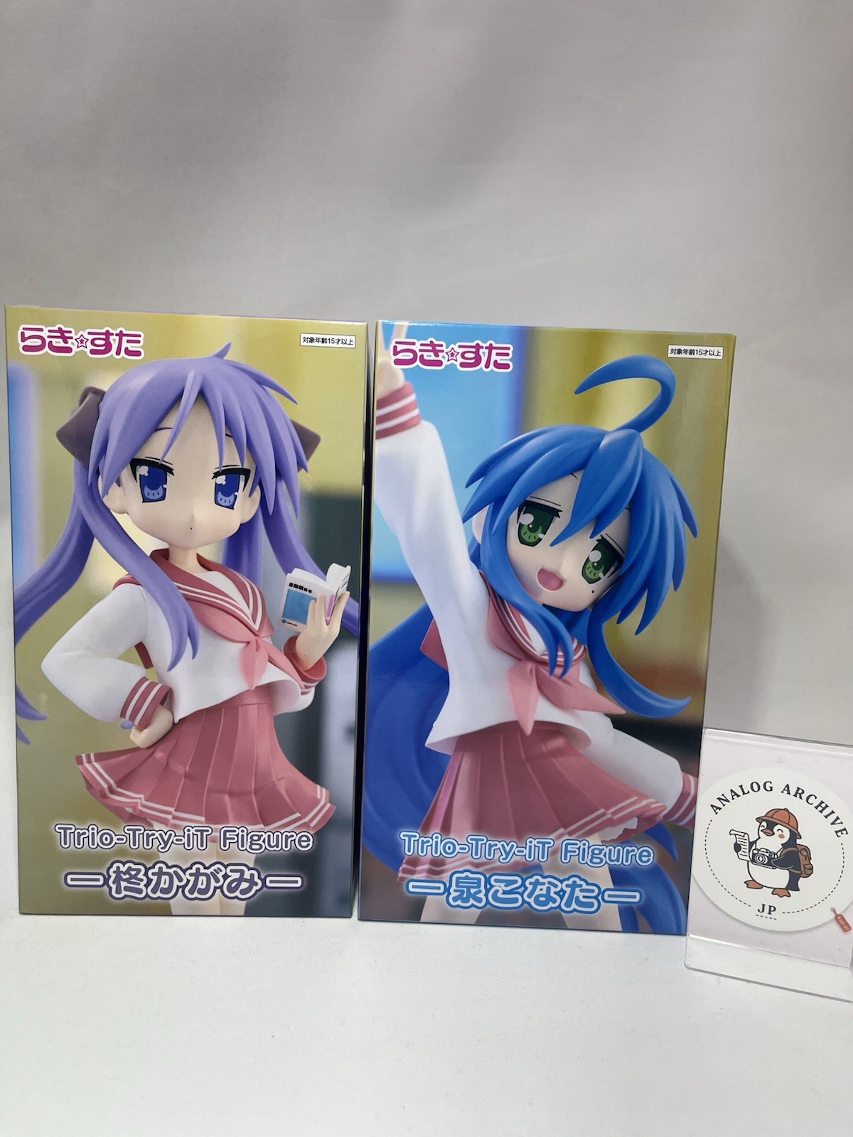 Lucky Star Konata Izumi Kagami Hiiragi Figure 2 Set Trio-Try-iT FuRyu JAPAN NEW