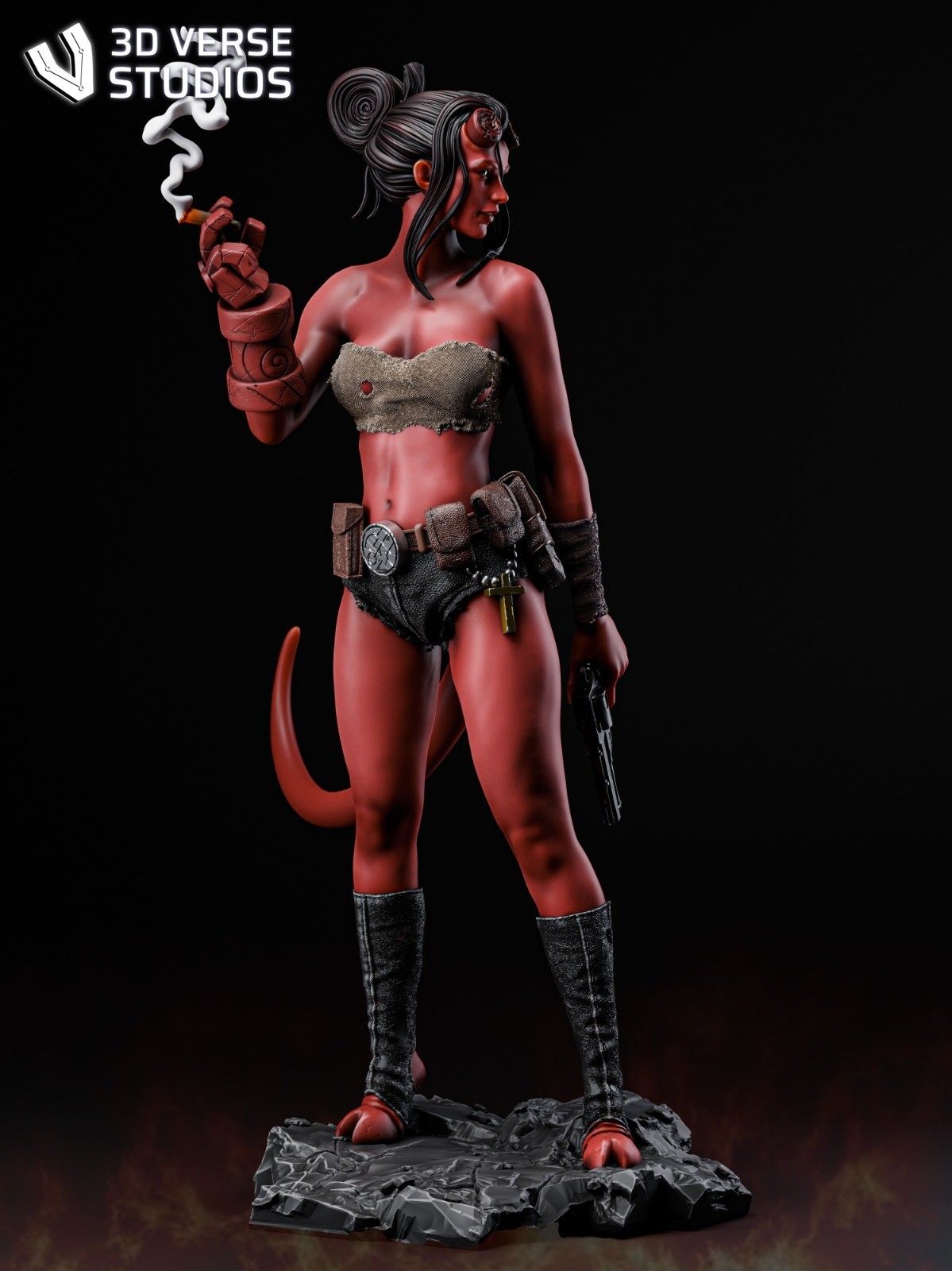 1:6 Hellgirl Dark Fantasy Fan Art UNPAINTED High Quality Garage Kit