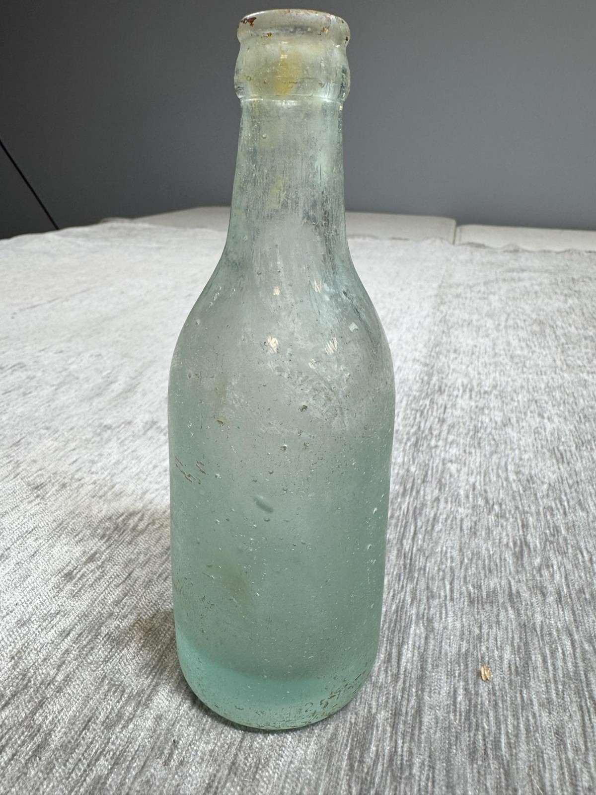 Vintage Behnke Bros Non-Pariel Weyauwega WI Green Glass Soda Bottle Wisconsin