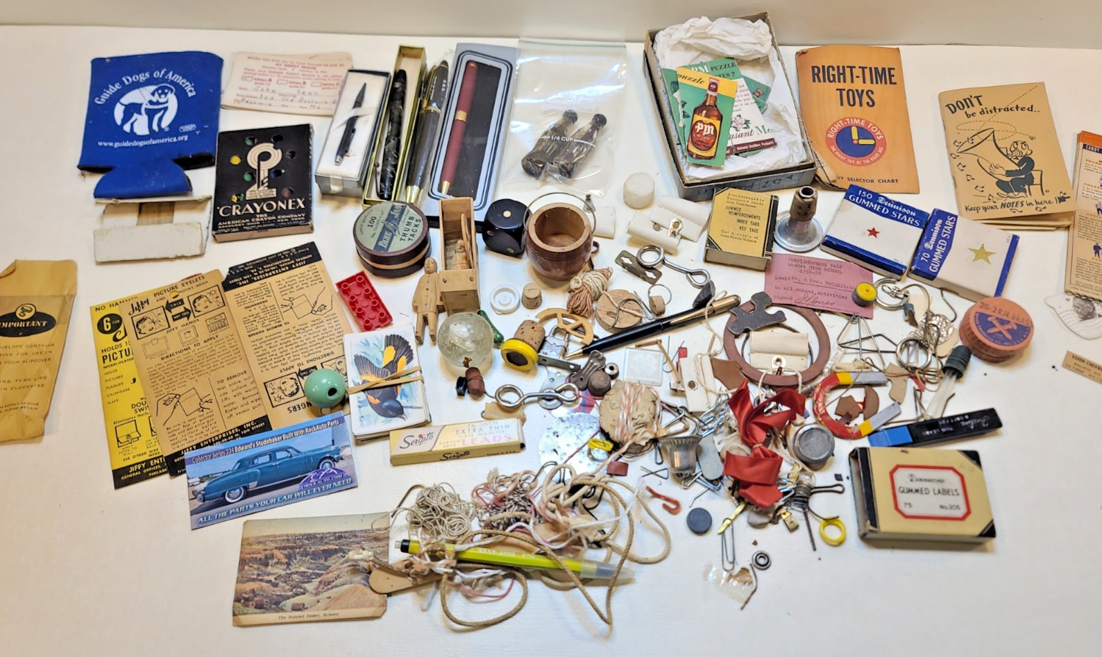 Vintage Mid‑Century Teacher’s Junk Drawer Lot – 25+ Mixed Collectibles