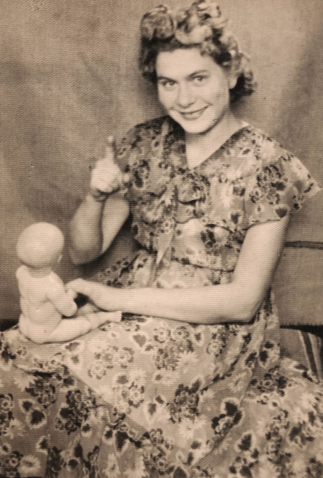 1954 Young Woman Fashion Portrait Soviet Vtg Snapshot Photo B&W Original Found