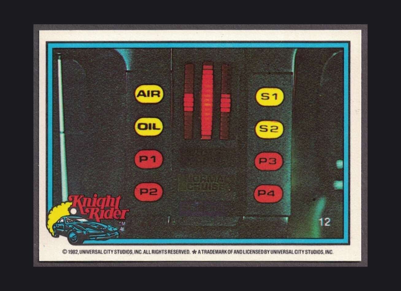 1983 Donruss KNIGHT RIDER #12 K.I.T.T.