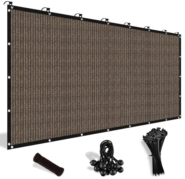 Malla sombra 90% 8×12 con ojales pérgola patio jardín exterior resistente, Nuevo