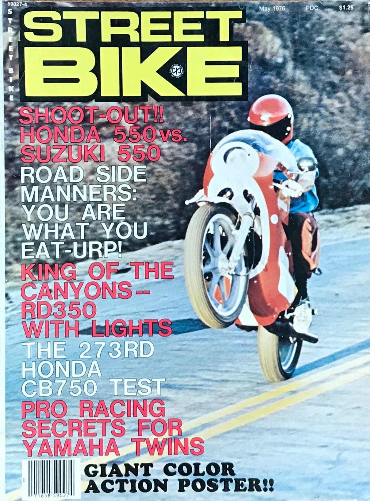 Street Bike May 1976 Tests-Yamaha RD350 Suzuki GT550 CB550 CB750 Triumph Cafe