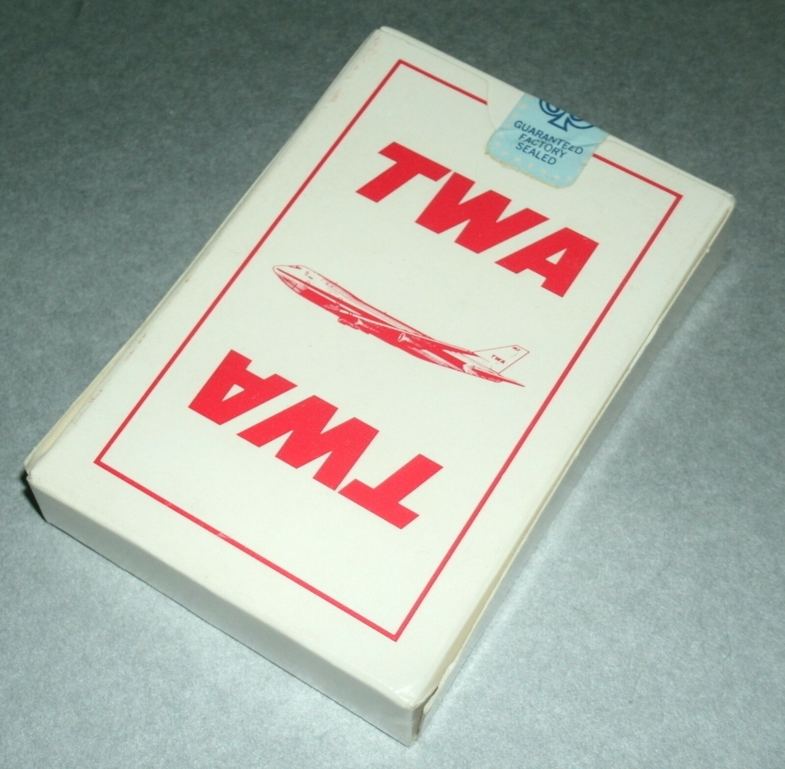 Vintage 1970’s TWA Airlines Unopened Playing Card Pack (Standard Packaging Corp)