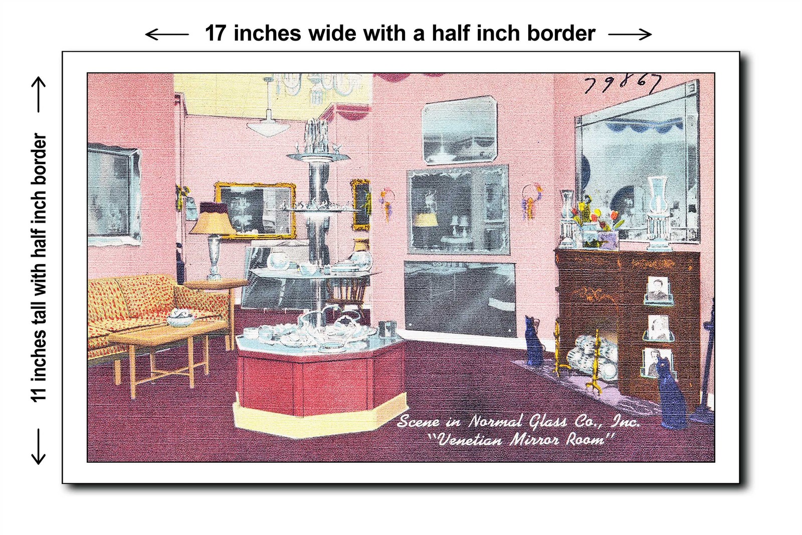 Illinois 1940s – Scene in Normal Glass Co., Inc., ‘Venetian Mir – 11×17 Poster