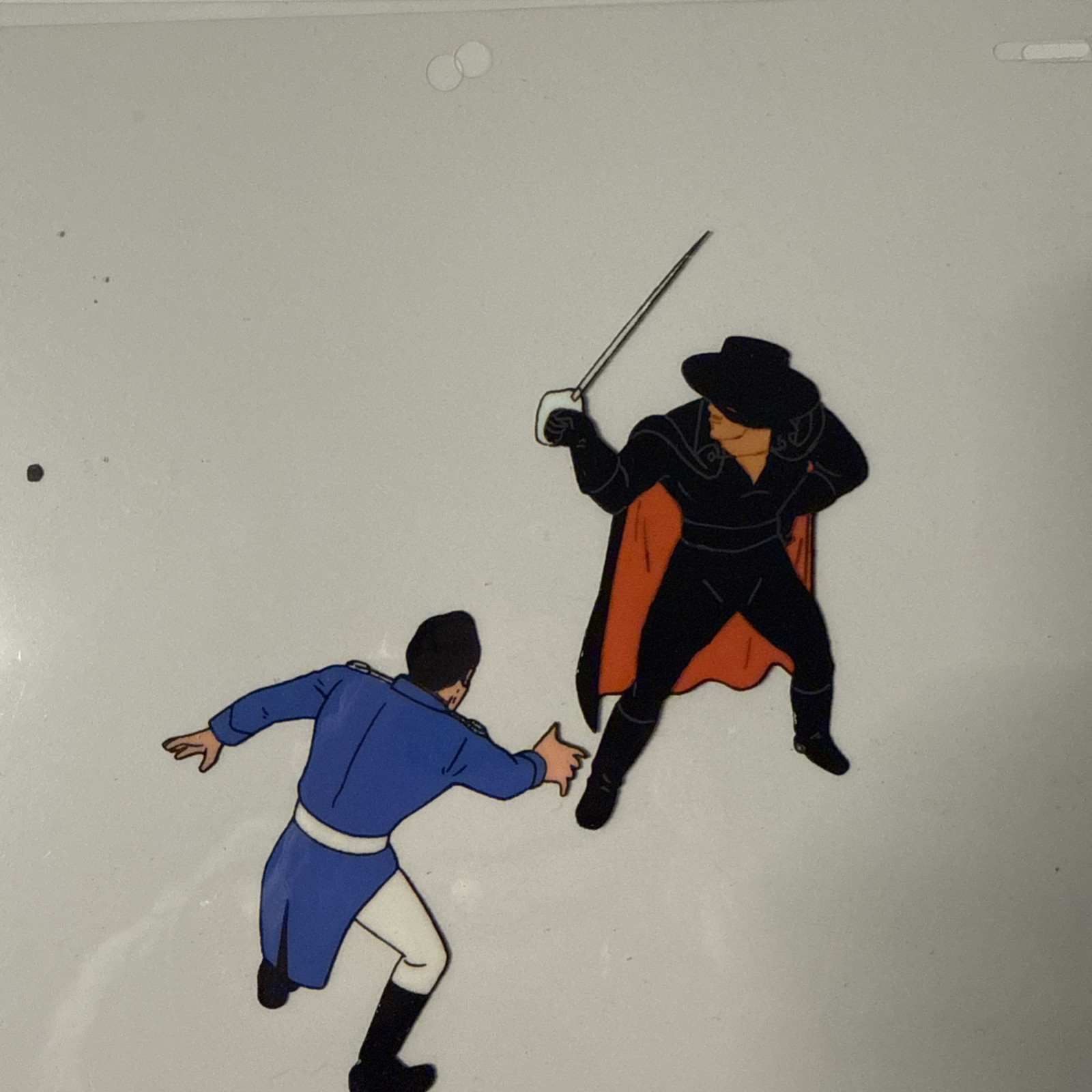 Zorro Production Cel Animation Art Western Animation Sword Fight Scene