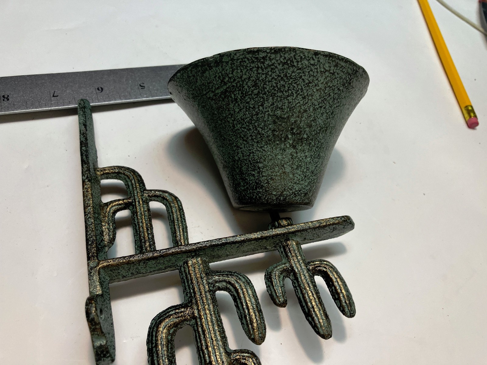 Metal Dinner Bell Post or Wall Mount free shipping