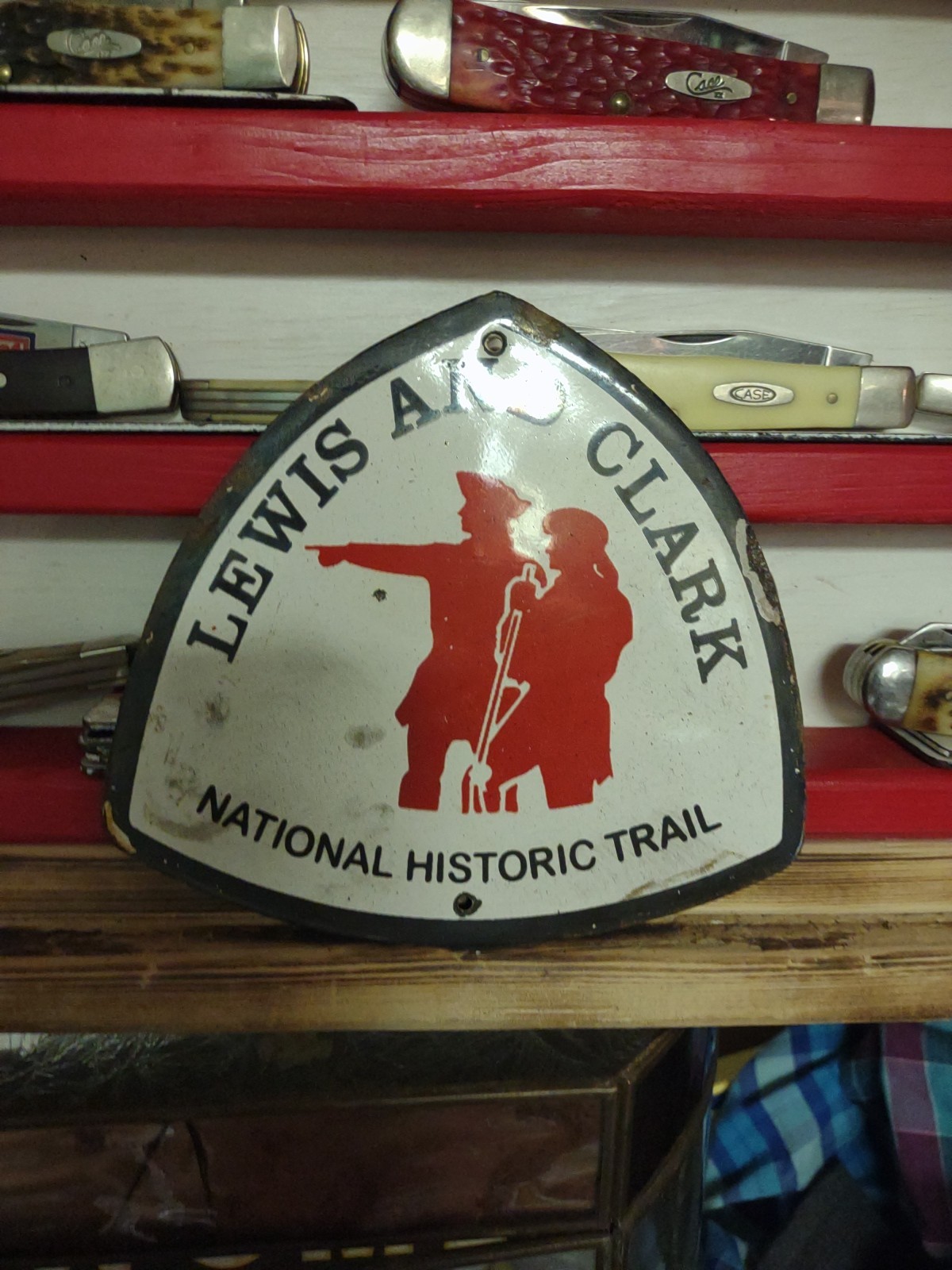 Vintage Style Lewis & Clark National Historic Trail Porcelain Marker Sign