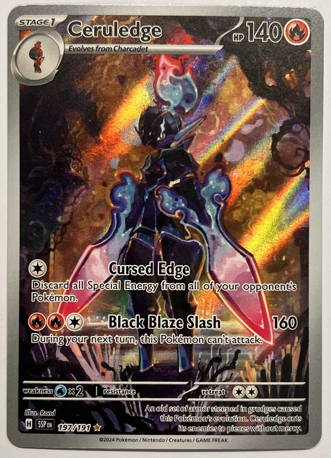 Pokémon Ceruledge 197/191 Sv08: Surging Sparks Illustration Rare Holo M/NM