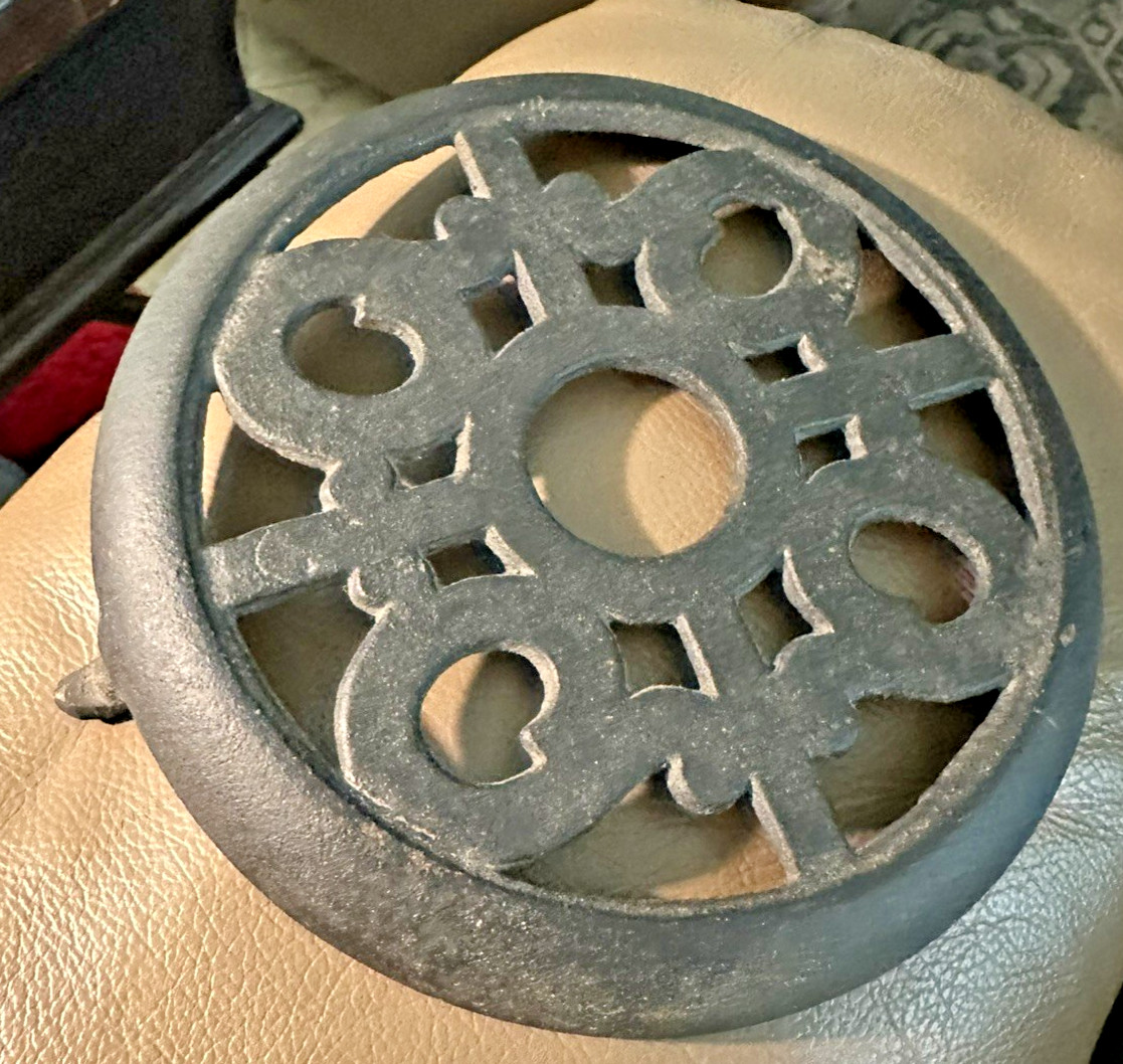 Antique cast iron stove plate – 3 ABCs brand
