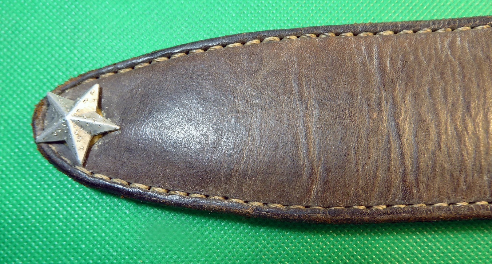 Custom Made Dagger Fighting Knife With Stag Handle 8 1/4 Inch Blade and Scabbard