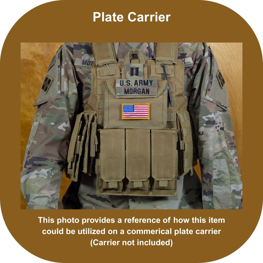 American Flag Patch – Full Color Tactical Patch Hook Fastener Gold Border 3.25×2